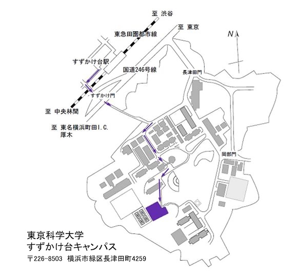 すずかけ台キャンパス地図